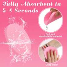 12/36 Pcs/Bag Super Soft Facial Sponge Puff Compressed PVA Sponge Dry Strips Exfoliating Cleansing Makeup Sponge - Pink - View 5