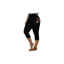 Pantalones Casuales para Mujer, Largos 3/4, Leggings elsticos con Cortes, Pantalones Deportivos Ajustados, cmodos e Informales para Yoga y Entrenamiento. - inicial - Ver 2