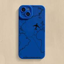 Reise-inspirierte Flugzeugroute Desian Handyhülle für iPhone 15 14 11 12 13 16 Pro Max Mini 7 8 Plus X XR XS Max 16E SE Weiche Hülle - Kleinblau - Übersicht 8
