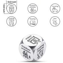 1 pieza Dados de decisión para accesorios de libros para amantes de los libros - Perfecto para parejas, aniversarios, bodas y regalos del Día de San Valentín - Construcción de acero resistente