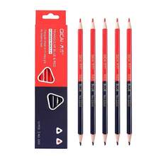 12pcs Double-Ended Red & Blue Triangle Colored Pencils For Architecture Drawing, Sketching, And Writing - Multicolor - View 6