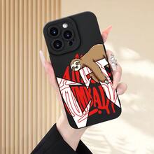 Un estuche de teléfono móvil creativo e interesante con patrón de perezoso CT para IPHONE 17 16 15 14 13 12 11 XS XR X 7 8 Plus Pro Max Mini - Negro - Ver 5