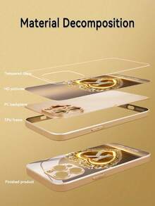 1 buah Casing Ponsel Kaca Tempered dengan Desain 26 Huruf & Nama yang Dapat Disesuaikan dan Pola Hati Berlian Imitasi Emas, Kompatibel dengan iPhone 17 Air/16 Pro Max/15 Pro/14 Plus/13 Pro/12 Pro Max/11/Xs Max/8/7/6 Plus, S24 Ultra/S25 Ultra/A12, Kustomisasi Bisnis Kelas Atas, Hadiah Terbaik untuk Pacar, Kekasih, dan Keluarga, Casing Ponsel Lucu, Hadiah Kustom - Emas - View 10