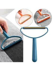 1/2/3pcs Handheld Fabric Shaver, Plastic Handle, Anti-Rust Copper Blade Shaver, Random Color, Pet Hair Remover, Carpet Lint Remover, Suitable For Carpets, Car Mats, Sofas, Pet Beds, Furniture And Carpets, Effective For Removing Fuzz And Hair From Woven Fabrics, Carpets And Other Textiles, Not Suitable For Knitted Sweaters - Multicolor - View 3