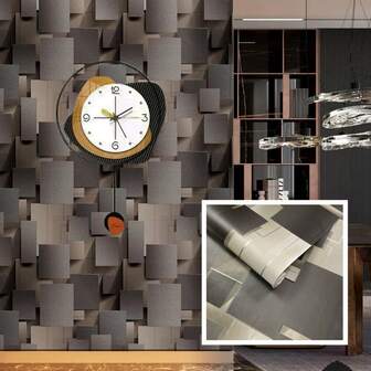 1 Roll Of 3D Modern Geometric Wavy Striped Contact Paper, Detachable Waterproof Self-Adhesive Wallpaper, Used For Living Room, Hotel Sofa Background Wall, Bedroom Home Decoration, Ugly Wallpaper, Easy To Install