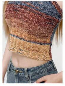 50 جرام/لفة من خيوط الغزل الناعمة لسلسلة الحديقة، خليط ملون من البوليستر، مناسب للحياكة والكروشيه لصنع سترات وجواكت وقبعات وقفازات وأوشحة دافئة وأنيقة - متعدد الألوان - مشاهدة 7