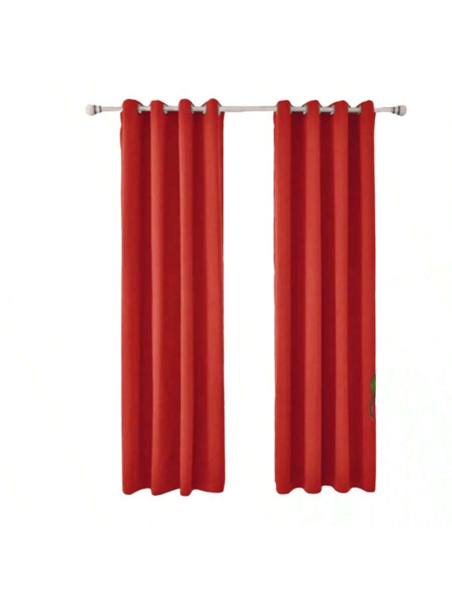 Cortinas de tela GB Color Rojo Brillante de Terciopelo de alta durabilidad de 140cm*225cm