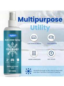 Car Windshield De-Icer Spray - Fast Ice Melt Anti-Frost | Gentle On Car Glass & Refrigerator Freezers - Multicolor - View 4