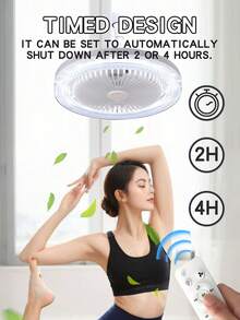 26cm Ceiling Fan With Light, 40W 3-Speed, 3000K-6500K Dimmable LED Bulb, Remote Control, Suitable For Bedroom, Kitchen, Closet, Etc. - White, E27 Socket, Upgraded Crystal Lampshade And Aroma Function