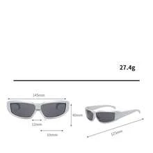 1pc Retro Y2K Fashion Fashion Glasses - Silver - View 4