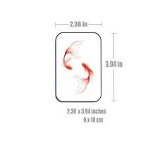 INKARTLINK Hình xăm cá vàng di cư INKARTINK màu đỏ son, hình xăm tạm thời không thấm nước kéo dài 2-5 ngày, hình xăm chuyển nước nhiều màu, hình xăm giả chân thực, hình dán trang trí thiết kế hốc tường - Nhiều màu - Xem 4