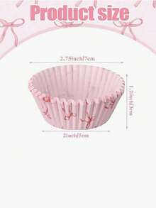 100pcs Pink Bow Cupcake Liners - Decorative Bow Baking Cups, Suitable For Bridal Shower, Baby Shower, Wedding Birthday Party Supplies, Cake Decorations For Special Occasions - Multicolor - View 3