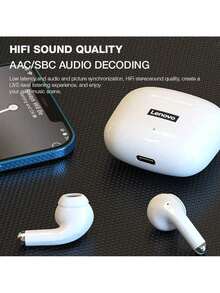 Lenovo LP40 Pro TWS Wireless Bluetooth V5.1 Earphones, In-Ear Sports Earphones, Waterproof Noise Cancelling Earplugs, Chinese Packaging, Chinese Instruction Manual - Green - View 3