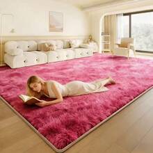Multi-Colored Plush Rugs. Softness And Style For Your Home. Size 150 X 200 Cm - Rojo - Ver 3