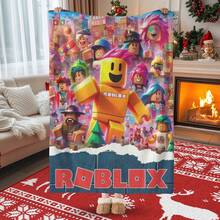 1pc Game Cartoon Print Flannel Blanket, Soft Polyester Fiber Blanket, Suitable For All Seasons, Comfortable Bed Sheets, Sofas, Camping, Travel, Office Essentials, Perfect Holiday Gifts, Couple Gifts, Multiple Sizes To Choose From, Pet Friendly Home Decoration, Party Decoration, Lightweight And Durable Design, Modern Style, Pet Owner's Choice - Multicolor - View 2