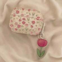 Pink Floral Protective Case Compatible With Apple Wireless Charging Case, Scratch-Resistant And Shockproof - Clear - View 10