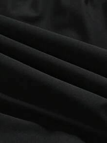 Women's 2-In-1 Double Layer Running Shorts With Drawstring Elastic Waist, Quick-Dry Sports Fitness Shorts Black - Black - View 7