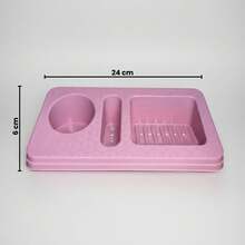 7.5 Liter Cleaning Bucket Set + Dish Soap Dispenser Sink Organizer For Home Use - 1 Bucket + 1 Pink Detergent Dispenser BB - View 4