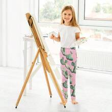 - Leggings deportivos elsticos para nios, color rosa cactus esttico, rendimiento 4T - 4 Años - Ver 8