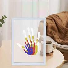 Family Handprint Kit, Gift For New Parents, DIY Craft Keepsake With Durable Wood Frame - White - View 3