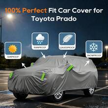 Oxford Cloth Car Cover Suitable For Prado - Dust-Proof, All-Weather Protection, Indoor/Outdoor Dual-Use, Durable Auto Accessory - Grey - View 3