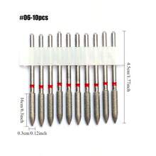 金刚石美甲钻头套装，适用于美甲钻、电动锉刀、专业硬质合金钻头套装，适用于亚克力凝胶美甲，家庭美甲沙龙适用