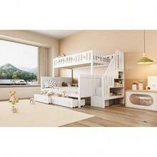 Kids Bed Frames, Headboards & Footboards - White + Solid Wood + 90cm*200cm - View 7