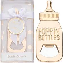 Quà tặng mở nắp chai cho tiệc mừng em bé, đồ dùng tiệc tiết lộ giới tính, mở nắp chai và hộp quà tặng, đồ lưu niệm trang trí cho bé trai hoặc bé gái - trắng - Xem 9
