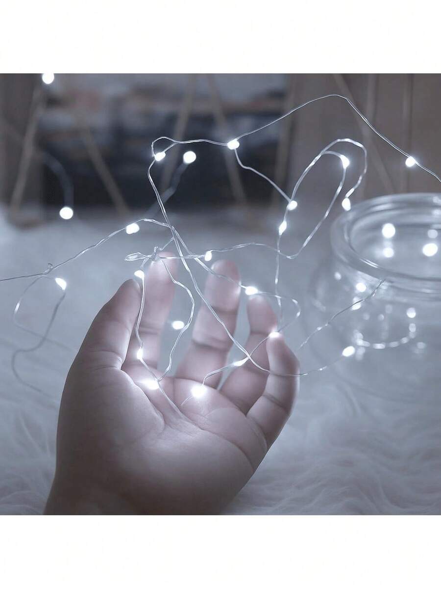 10 Pieces Of 5 Meters Of LED String Lights, Fairy Lights, Safety LED Lights, New Year's Decoration, Flower And Home Decor - Special Offer - 1 件 冷白色 - 查看 1