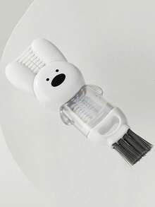 1pc New Cute Rabbit 3-In-1 Cup Brush, Petal Shaped, Multi-Functional Crevice Cleaning Brush, Suitable For Tea Cups, Baby Bottles, Cup Grooves, Portable For Home & Travel - Multicolor - View 12
