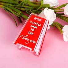 1/3/5-Piece Set Love You Bit By Bit Acrylic Desk Signs Modern Office Decor Accessories Perfect Gifts For Friends Lovers Family Members Cute Tabletop Display Home Decorations Bedroom Living Room - Multicolor - View 8