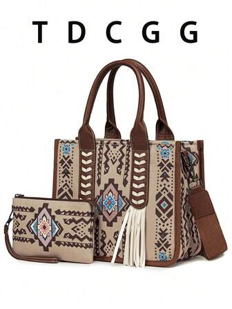 Women's Bohemian Handbag Shoulder Bag Casual Printed Canvas Bag Large Capacity Tote Bag Lightweight Crossbody Bag Mother-In-Law Bag Commuting Shopping Bag Ideal For Daily Commuting Shopping School Leisure Outing Party