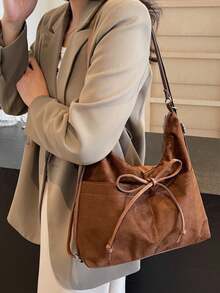 Women Tote Bags - 棕色 - 查看 2