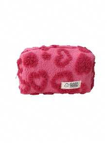 1pc Pillow-Shaped Pencil Case, Heart Pattern Stationery Storage Bag, Office Desktop Finishing Necessities, School Supplies, Valentine's Day Gift - Multicolor - View 23