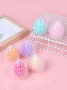 3-Grid Makeup Storage Box - Suitable For Cosmetics, Jewelry, Makeup Sponges, Bathroom, Bedroom Desk Storage, Ideal Gift For Girlfriend - Baby Pink - View 4