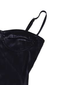 Đầm mini ôm sát không tay màu trơn phong cách đường phố dành cho nữ, màu đen, thích hợp cho mùa hè, dự tiệc và thanh lịch. - màu đen - Xem 4