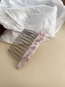 前刘海夹美发工具，醋酸纤维发夹，女士发饰发夹发梳，侧梳，学生用品，婚礼用品，头部饰品 - 彩色 - 查看 10