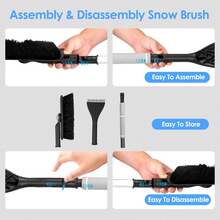 Multifunctional Winter Car Snow Shovel, Retractable Aluminum Alloy Car Snow Shovel, Car Ice Scraper, Deicing Scraper, Snow Removal Blade
