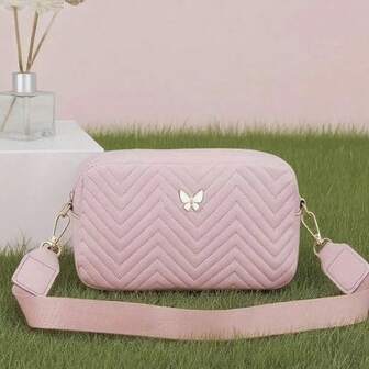 Mini axelväska för kvinnor, flera färger och mönster tillgängliga, avslappnad quiltad V-formad axelväska, moderiktig myntväska med rombbroderi, passar för telefon, mynt, dagliga nödvändigheter, läppstift