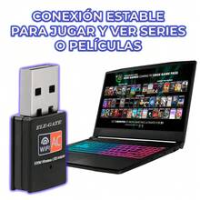 Adaptador USB Wifi Velocidad 600 Mbps 2.4 GHz + 5 GHz WL.600M ELE-GATE - Negro - Ver 7