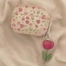 Pink Floral Protective Case Compatible With Apple Wireless Charging Case, Scratch-Resistant And Shockproof - Clear - View 8