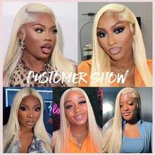 30 Inch 613 Lace Front Wig, Blended Hair, 13x4 High Definition Transparent Lace, 200% Density, Straight Brazilian Blonde Wig, Pre-Plucked, With Baby Hair, Blonde Wig, Hair, Blonde Lace Front Wig, Pre-Plucked (30 Inch 613 350 Straight) - S613 - View 8