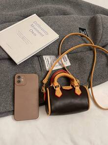 Mini Handbag Pillow Shape Messenger Bag Kids Cross-Body Purse, Small Lipstick Pouch