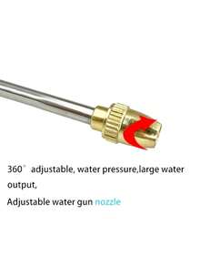 可伸缩花园软管带喷枪，可伸缩洗车和灌溉工具 - 灰色 - 查看 9