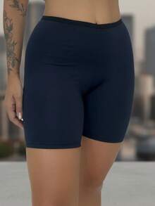Anágua Short segunda pele Bermuda Modeladora - Preto - Visão 1