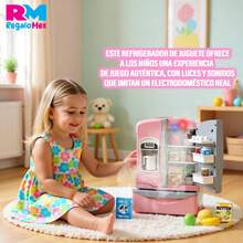 Juguete Refrigerador de Cocina para Niñas y Niños con Luz y Sonido, Juguete de Simulación Refri para Cocinar