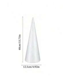 1 buc con mare din spumă solidă albă/con rotund, consumabile de sărbători DIY, Crăciun din spumă PS, decor pentru scene de ziua de naștere, afișaj pentru evenimente, accesorii pentru con, decor pentru casă, con de brad de Crăciun artificial strălucitor, con de brad de Crăciun, con decor de Crăciun, Anul Nou, Ziua Recunoștinței, iarnă, cadou manual de Ziua Îndrăgostiților