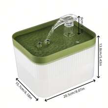 2.5升猫咪饮水器，大容量，条纹设计，USB供电自动宠物饮水器，为猫狗提供新鲜可见的饮用水，无需电池 - 2.5升 - 查看 4