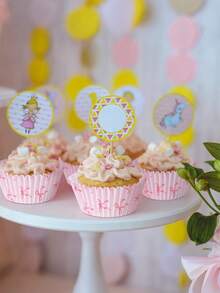 100pcs Pink Bow Cupcake Liners - Decorative Bow Baking Cups, Suitable For Bridal Shower, Baby Shower, Wedding Birthday Party Supplies, Cake Decorations For Special Occasions - Multicolor - View 6