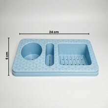 7.5 Liter Cleaning Bucket Set + Dish Soap Dispenser Sink Organizer For Home Use - 2 Buckets + 1 Petrol Blue Detergent Dispenser - View 4